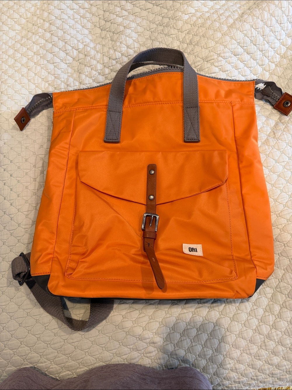 Orange ORI LONDON Bantry Backpack Recycled Nylon